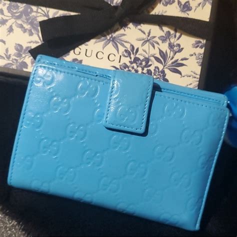 gucci baby blue wallet|Gucci garden wallet.